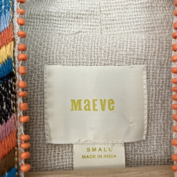 NWOT Embroidered and beaded Anthropologie Coloma Jacket, Pockets, Open Front, S - Picture 7 of 9